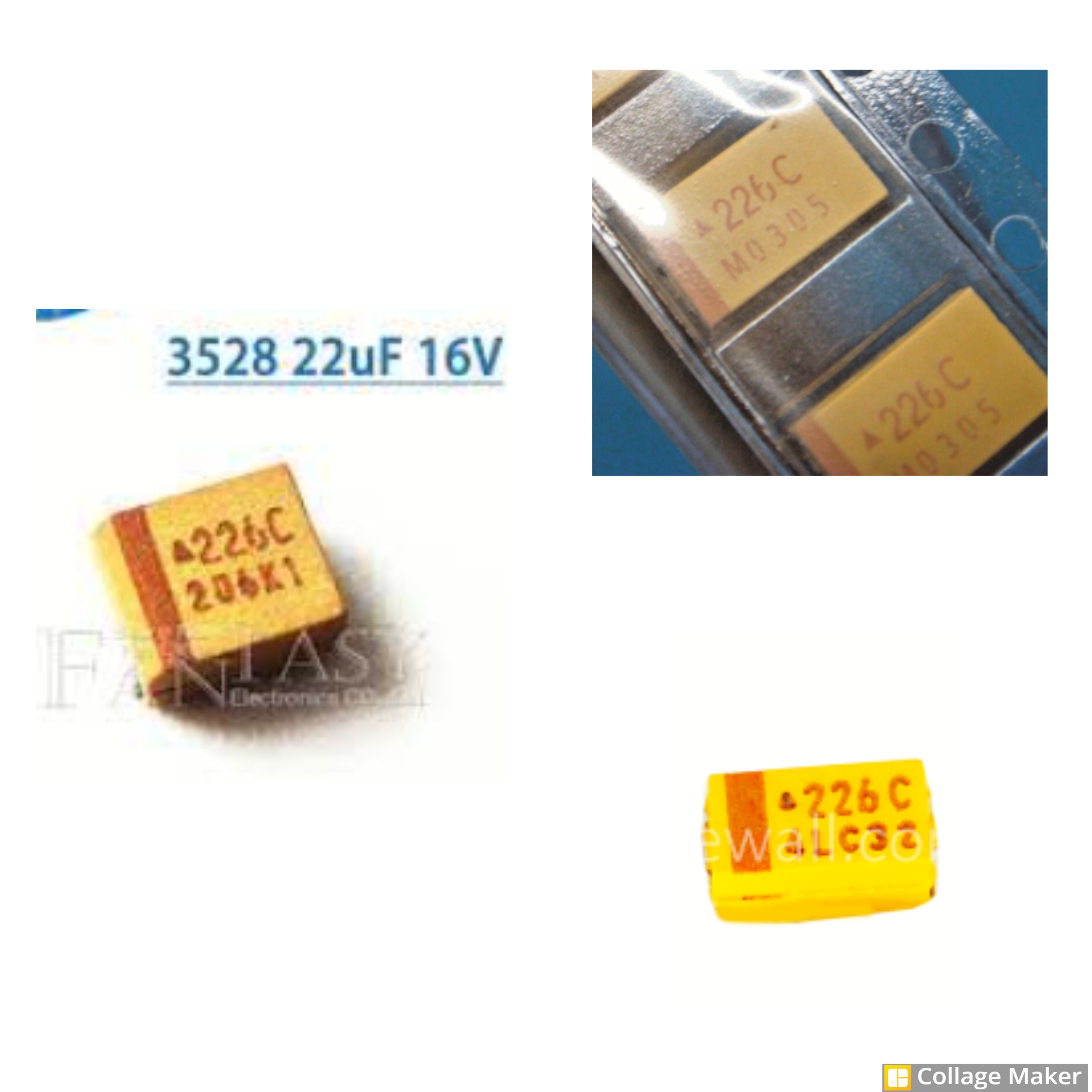 226C (SIZE:3216/3528/6032) , 22uF 16V